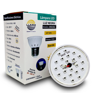 Lampara LED de luz negra 4w Mini spot( JDR4BLB )