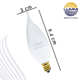 Foco  vela punta curva perlado (CA1040F)
