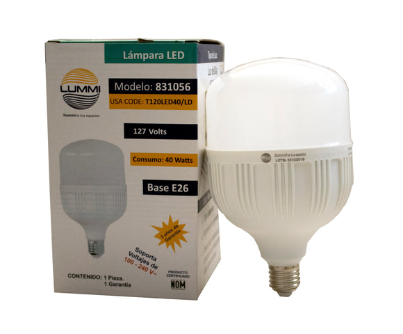 Foco LED tipo bala 40W (T120LED40/LD) – Lummi