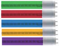 Tubos LED 18W T8 Colores Paq 5 pzs (T8SMD)