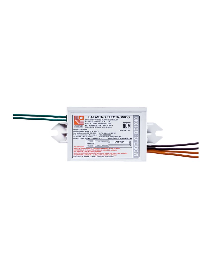 Balastro electrónicos  encendido instantáneo 1 lámpara 17W/40W (BE1X40)