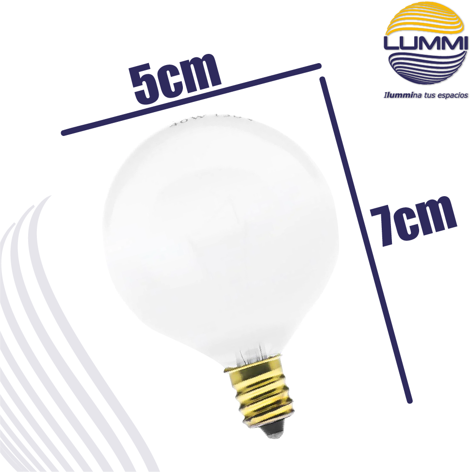 Foco bola blanco 40W (G50BCO)