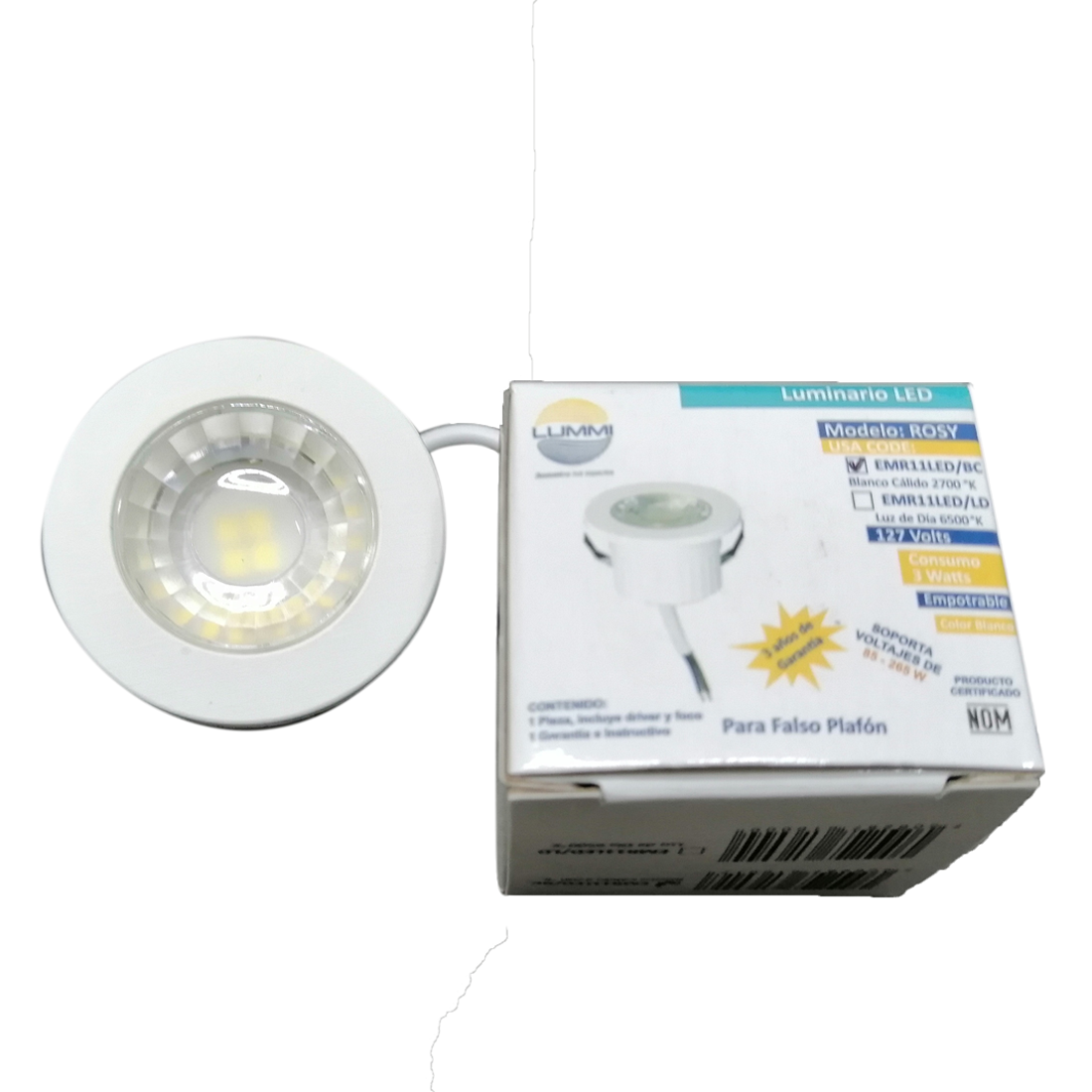 Lámpara LED MR11 para empotrar de 3W (EMR11LED)