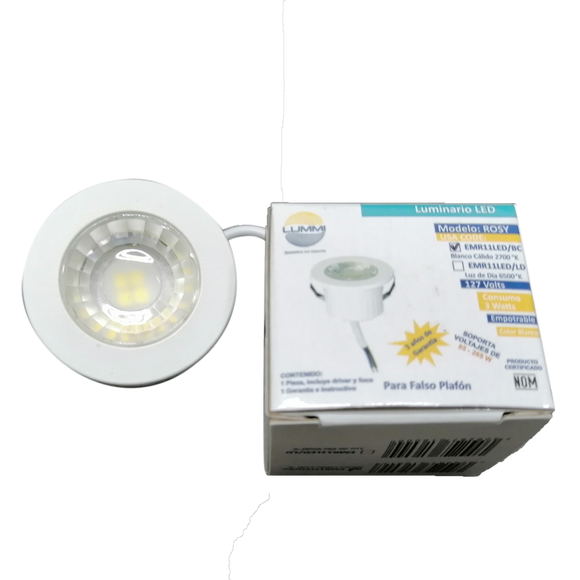 Lámpara LED MR11 para empotrar de 3W (EMR11LED)