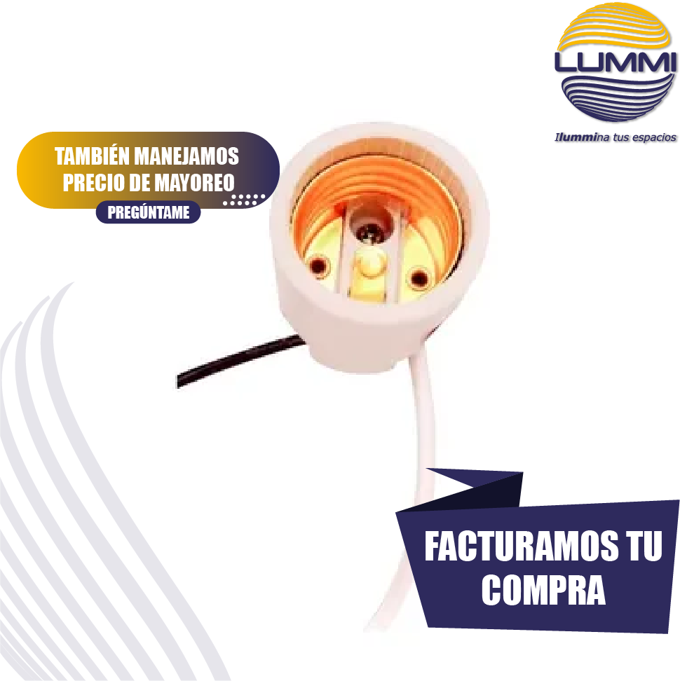 SOQUET DE PORCELANA BLANCO E-26 ( PO128 )