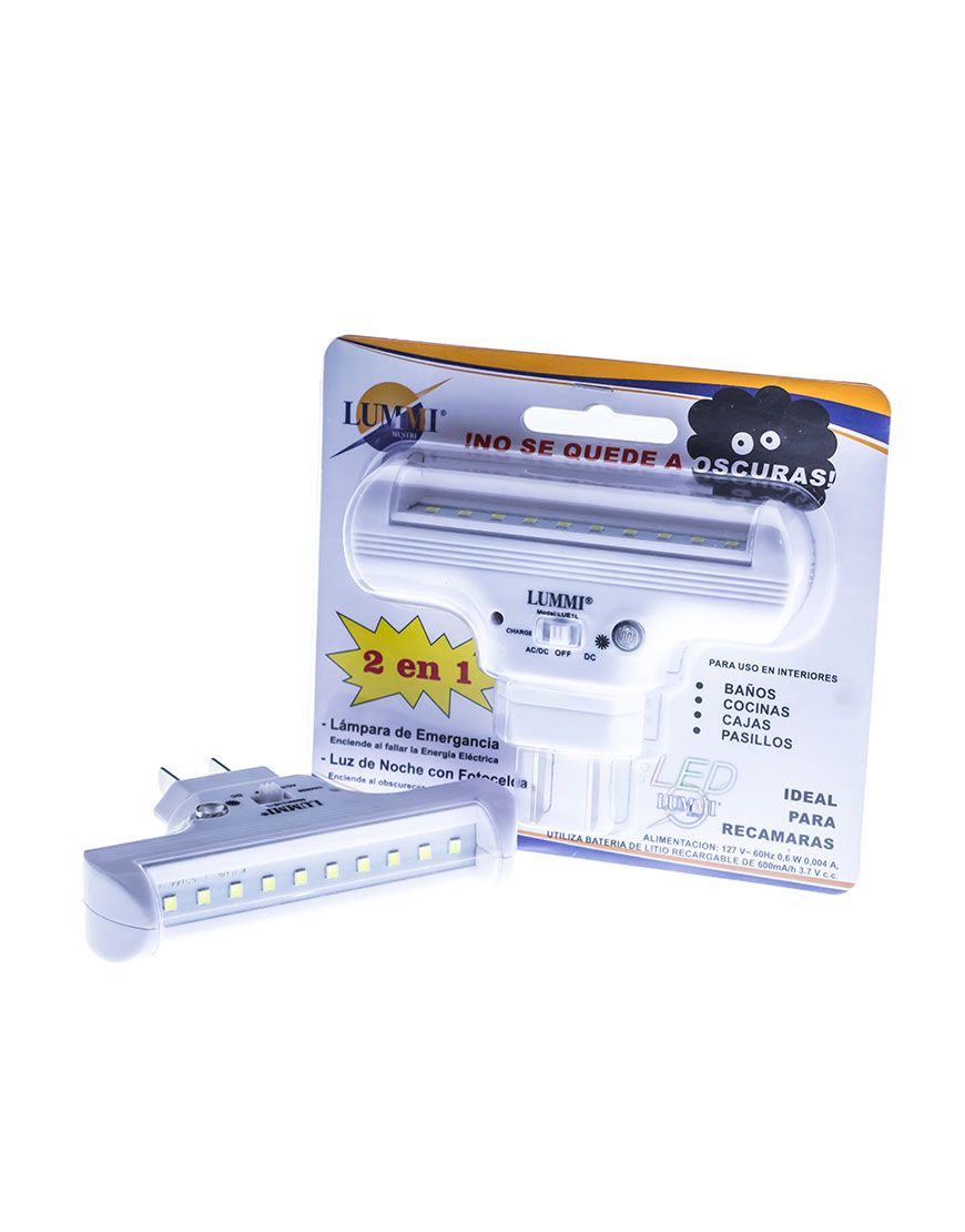 Luminaria de emergencia y linterna LED con fotocelda de 2W (LUE1L)